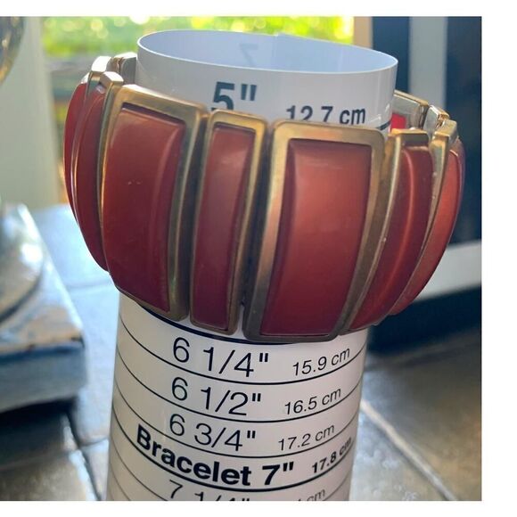 Gorgeous Vintage Emerald Green and Romance Rust Brown SET of 2, Stamped - Picture 6 of 7